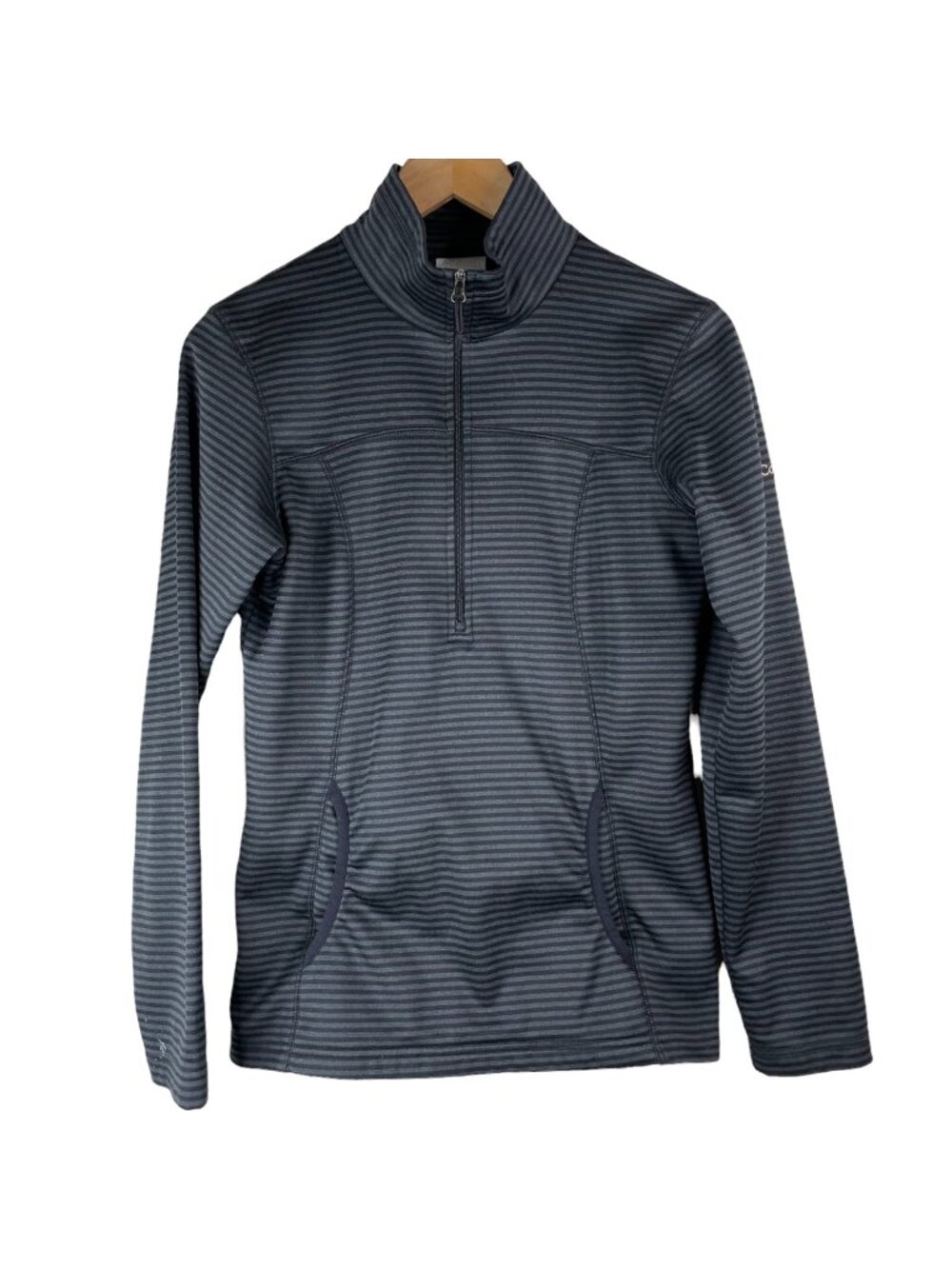 Columbia Half Zip Sweatshirt Small Fleece Stripe Pullover Long Sleeve